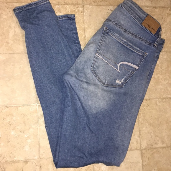 American Eagle Outfitters Denim - American Eagle Light Wash Destroyed Jeggings